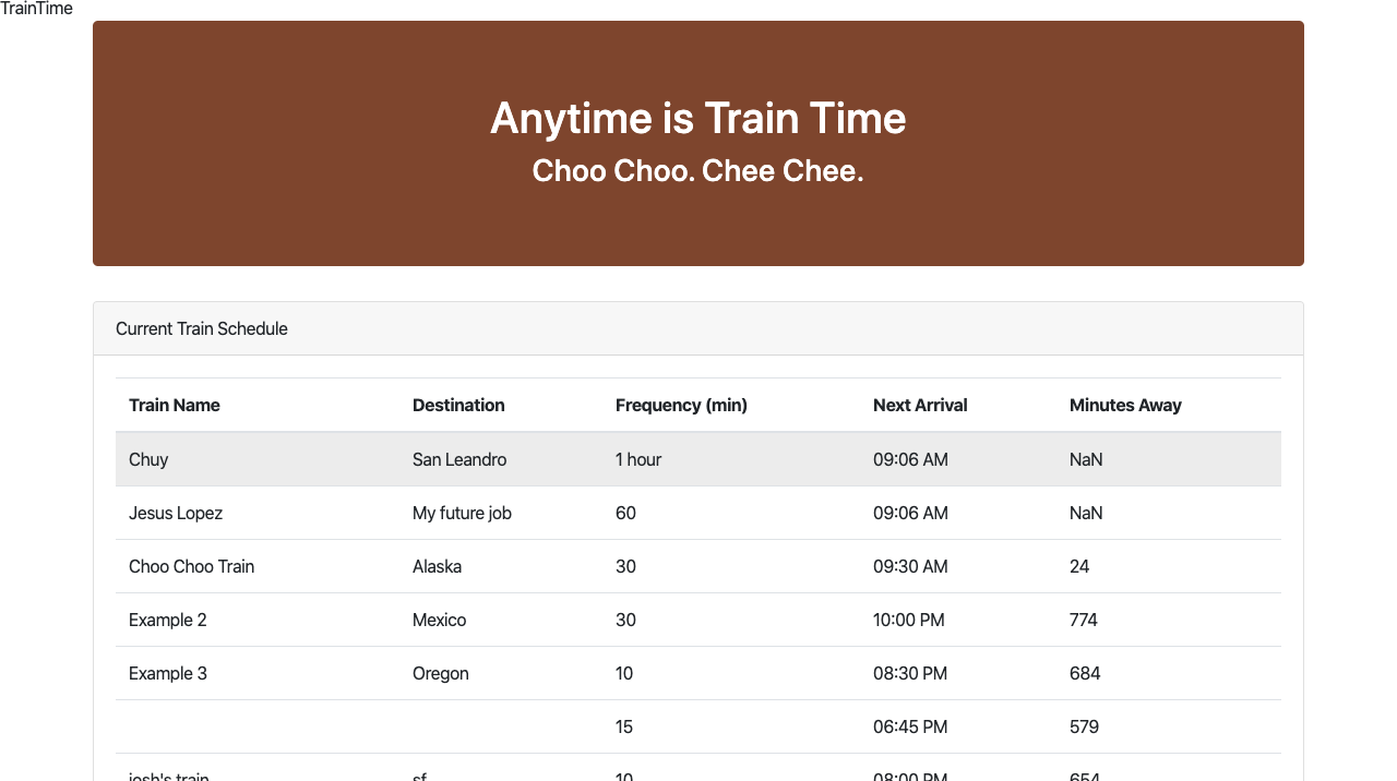 Train-Schedule